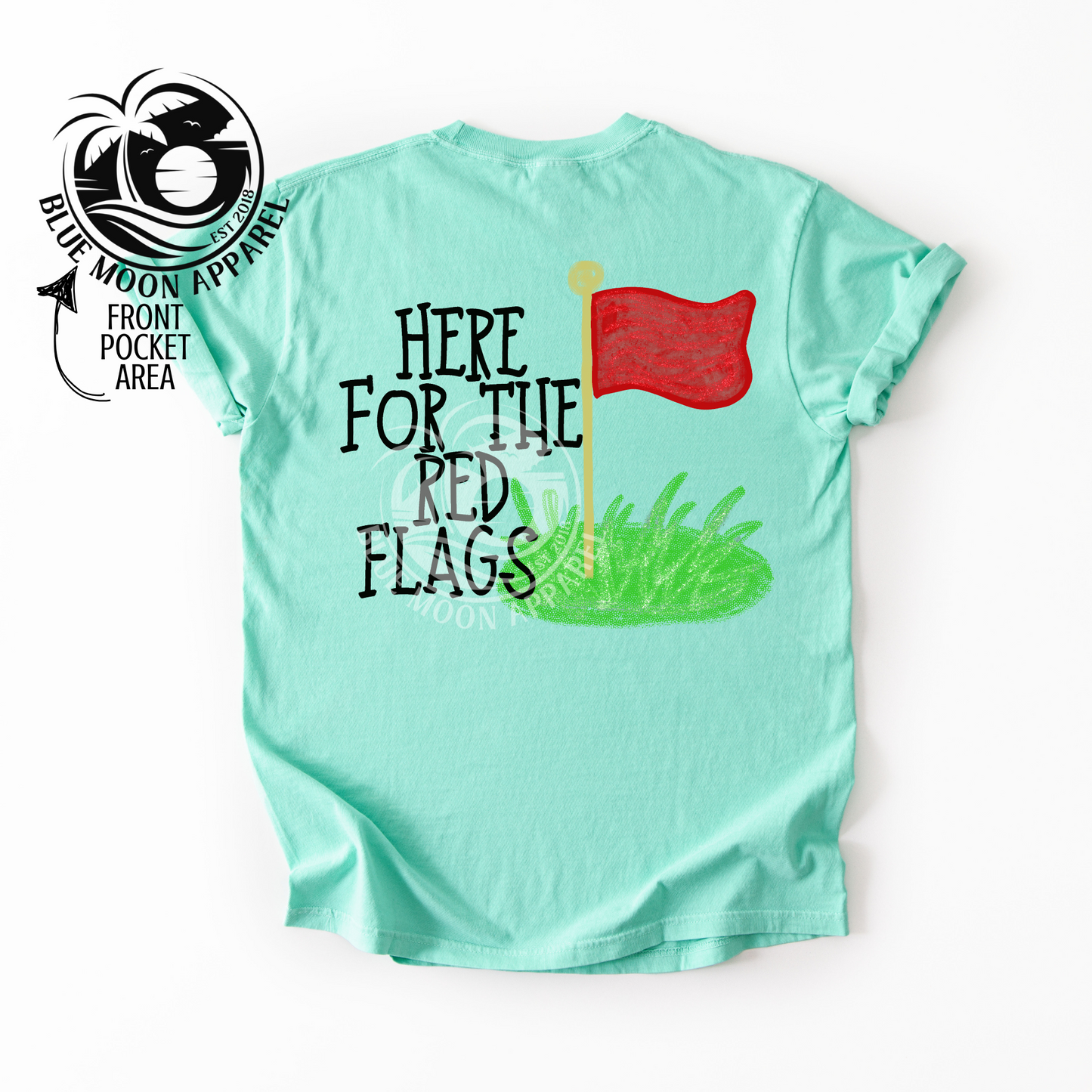 Here For The Red Flags- Golf Tee