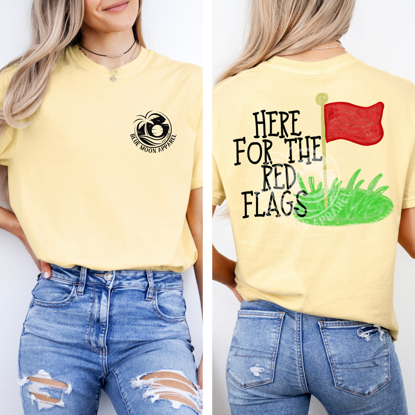 Here For The Red Flags- Golf Tee