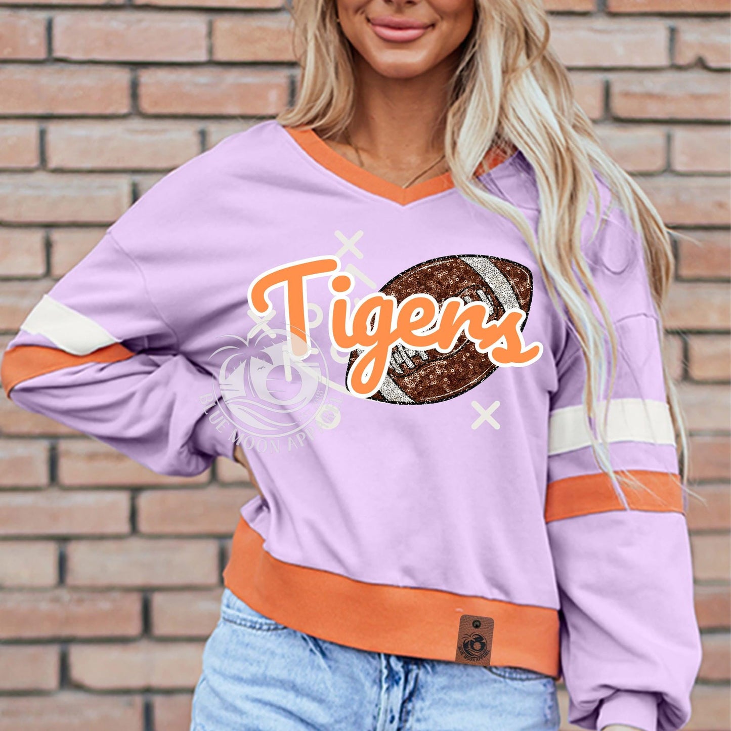 Tigers Color block Mascot Sweatshirt