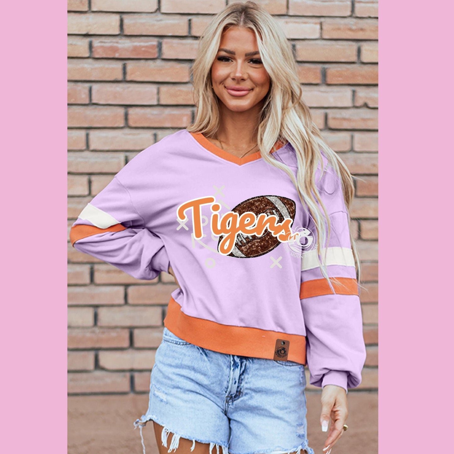 Tigers Color block Mascot Sweatshirt