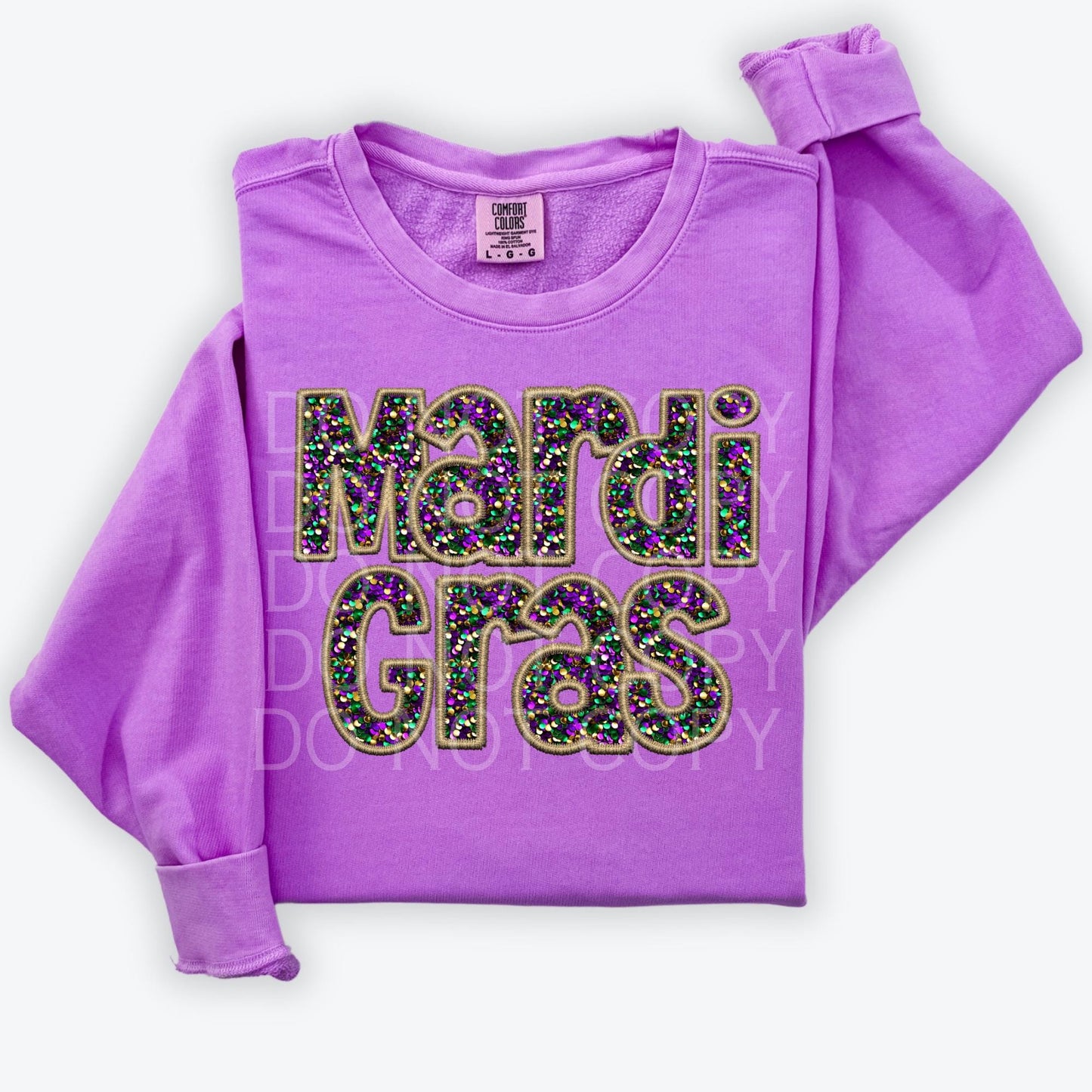 Sequin Mardi Gras- Neon Purple
