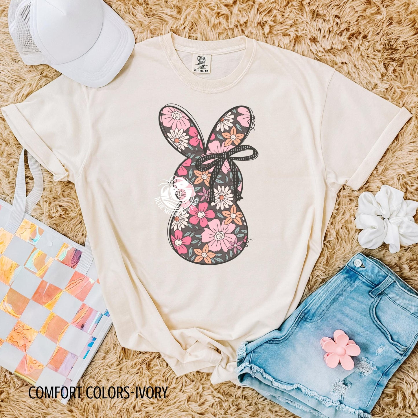 Boho Country Floral Bunny