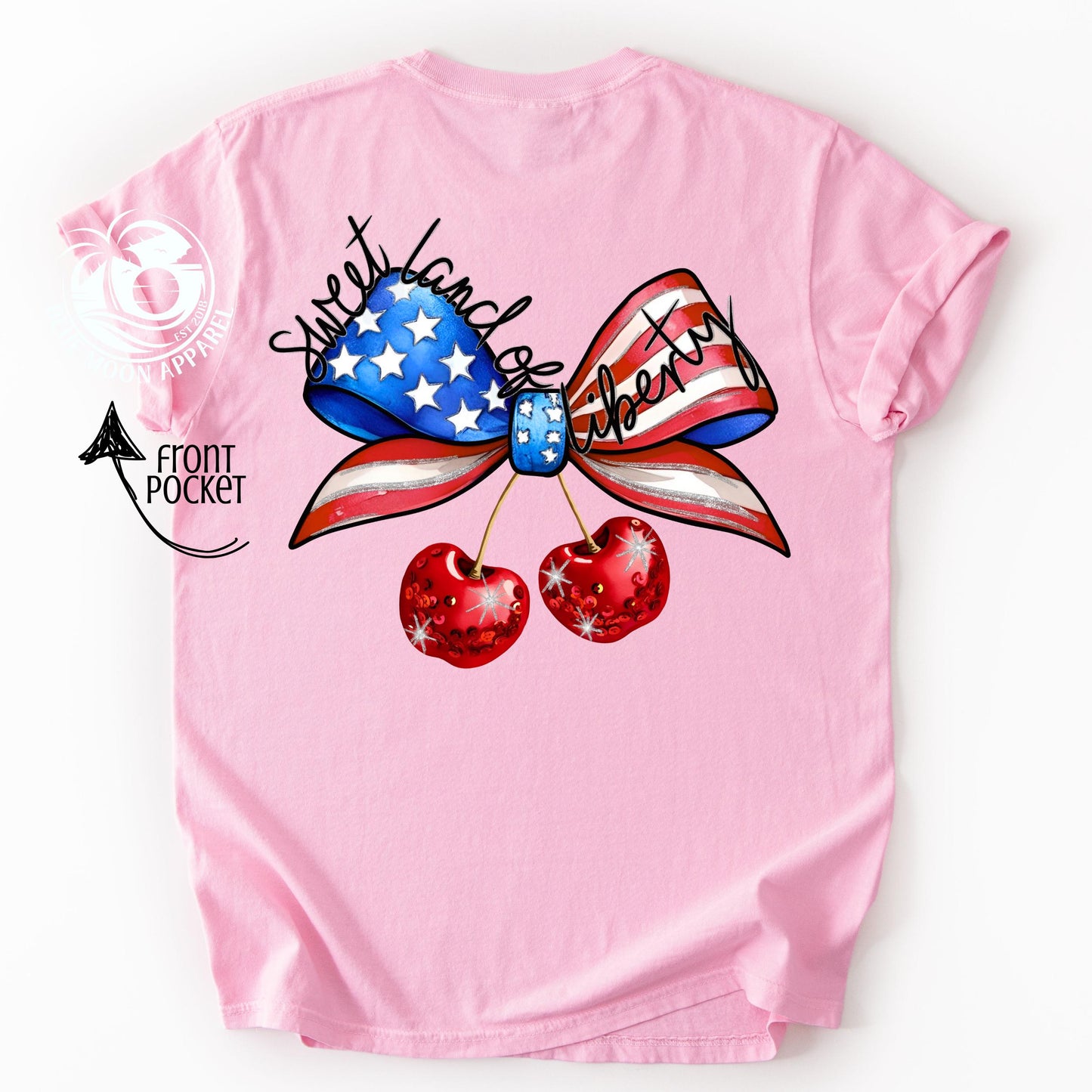 Sweet Land of Liberty- Patriotic Cherries-Women's Tee