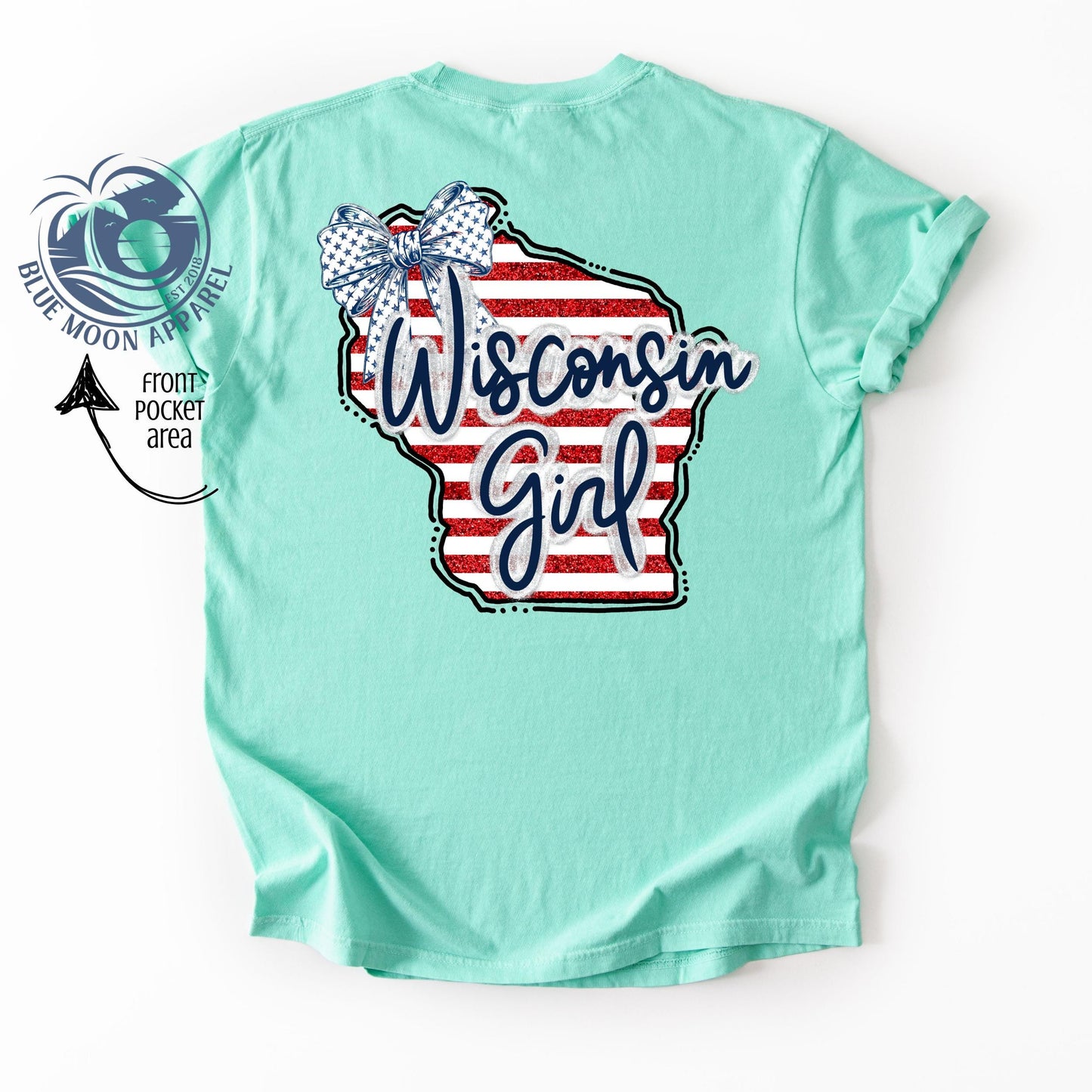 Wisconsin Girl Patriotic Women's Tee