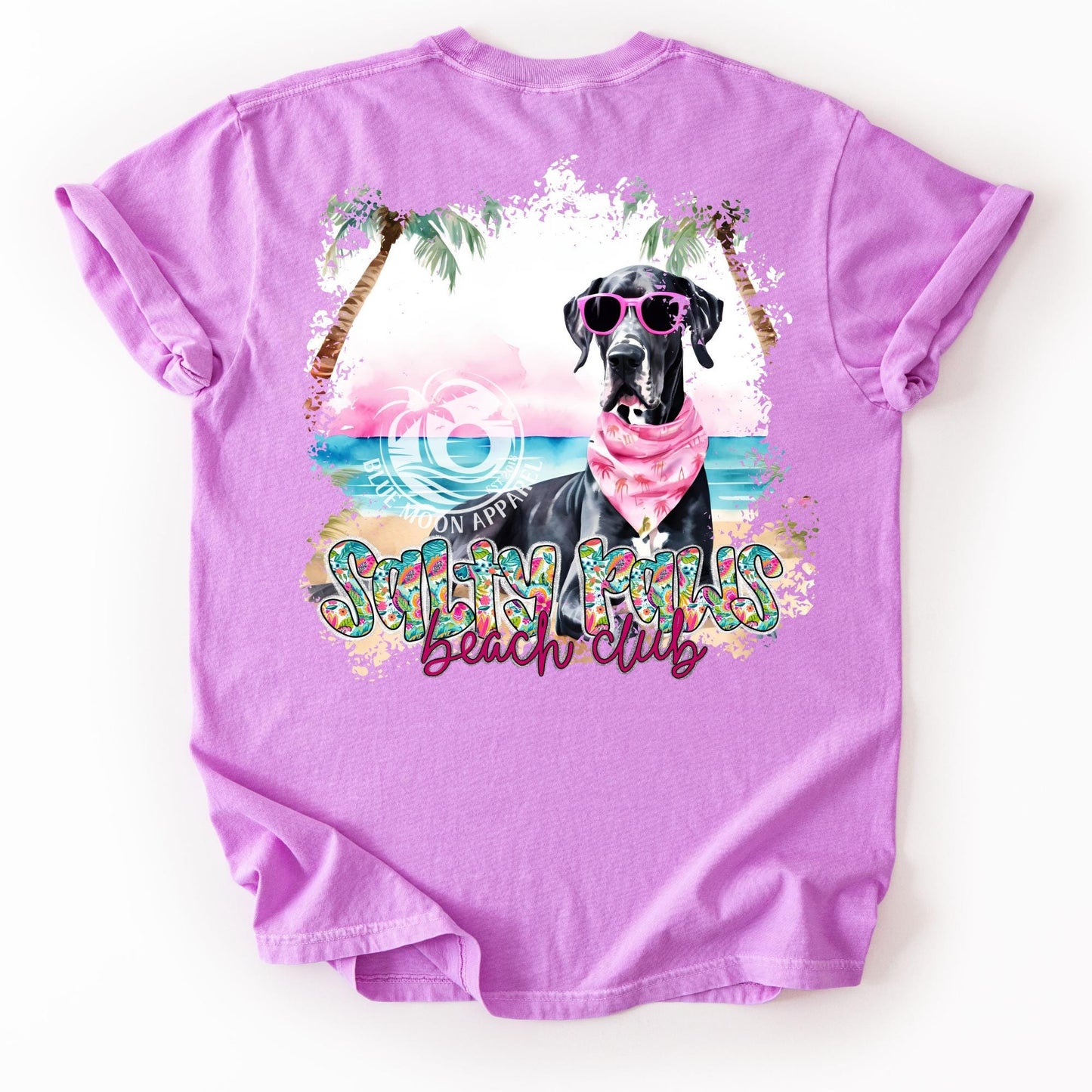 Great Dane Doggie Lover- Salty Paws Social Club- Women's Tee