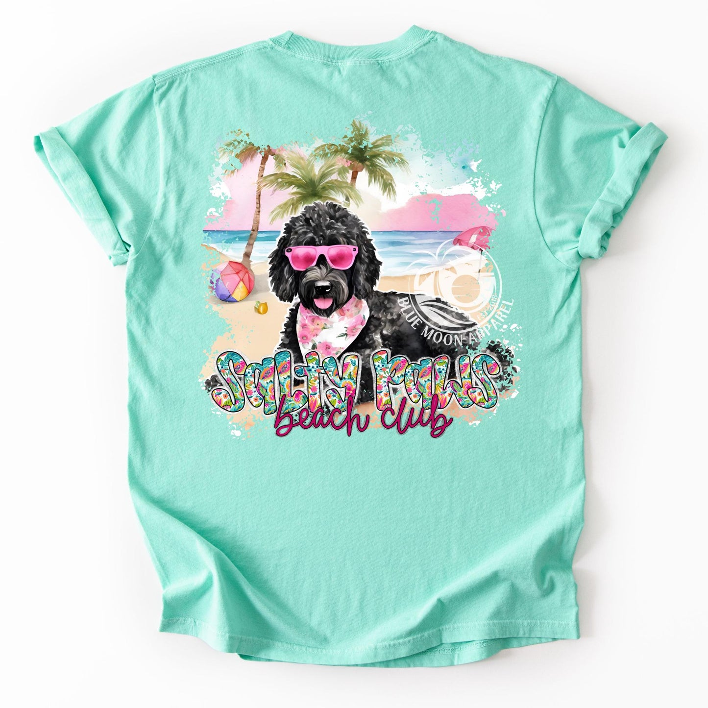 Black Doodle Lover Salty Paws Social Club-Women's Tee