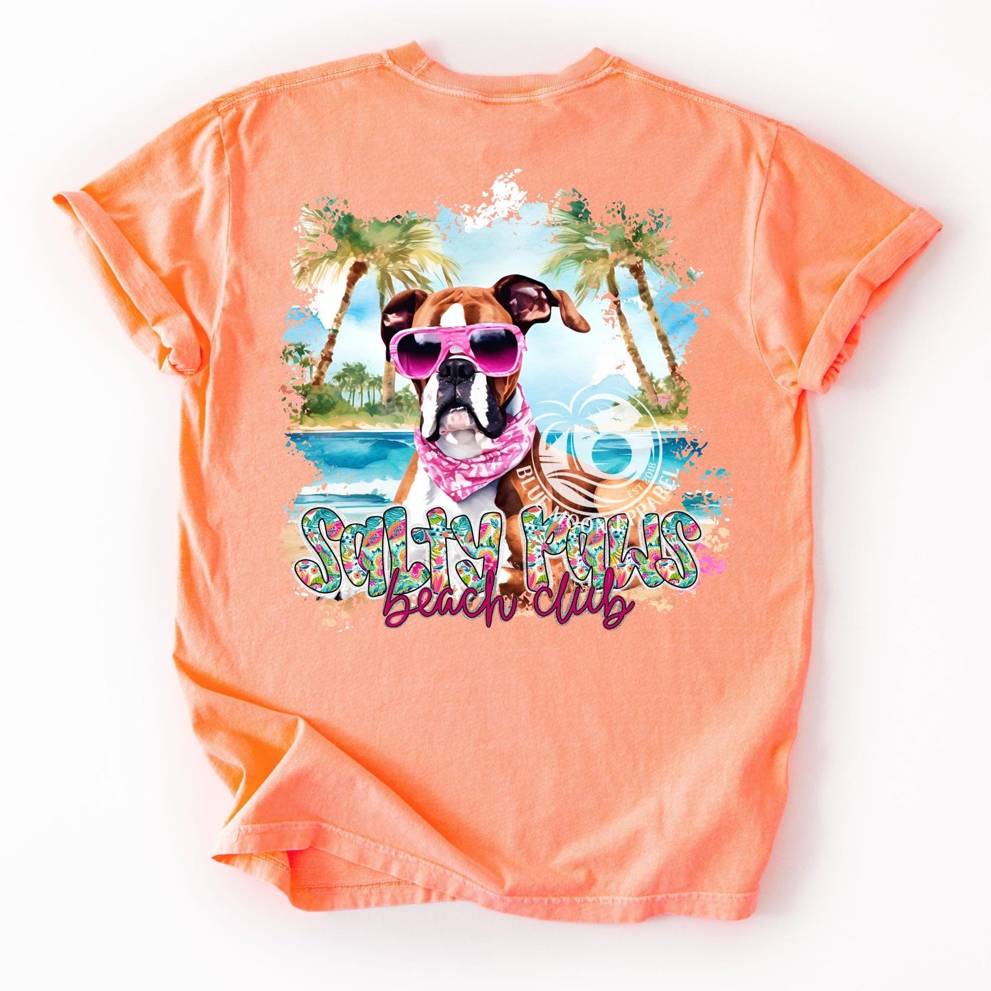 Boxer Lover Salty Paws Social Club-Women's Tee