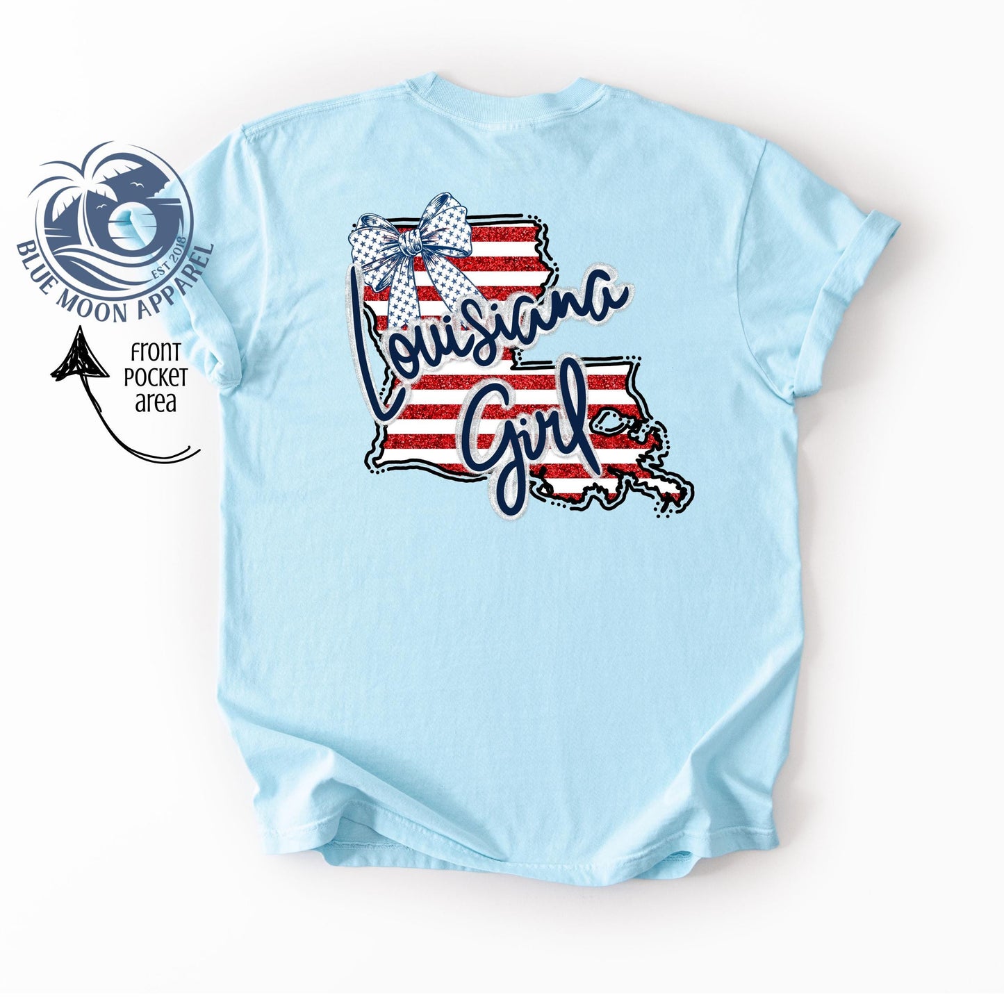 Louisiana Girl-Patriotic Women's Tee