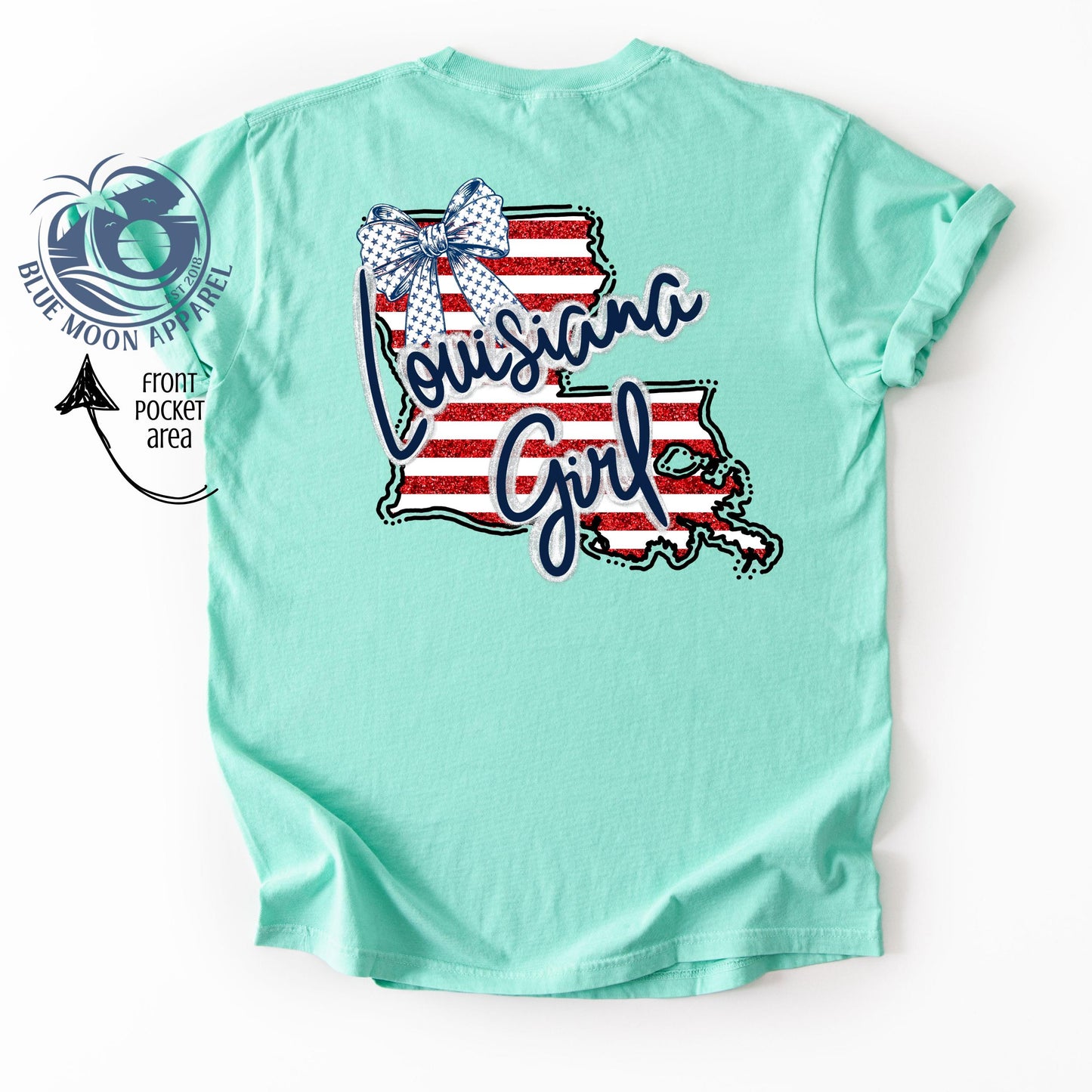 Louisiana Girl-Patriotic Women's Tee