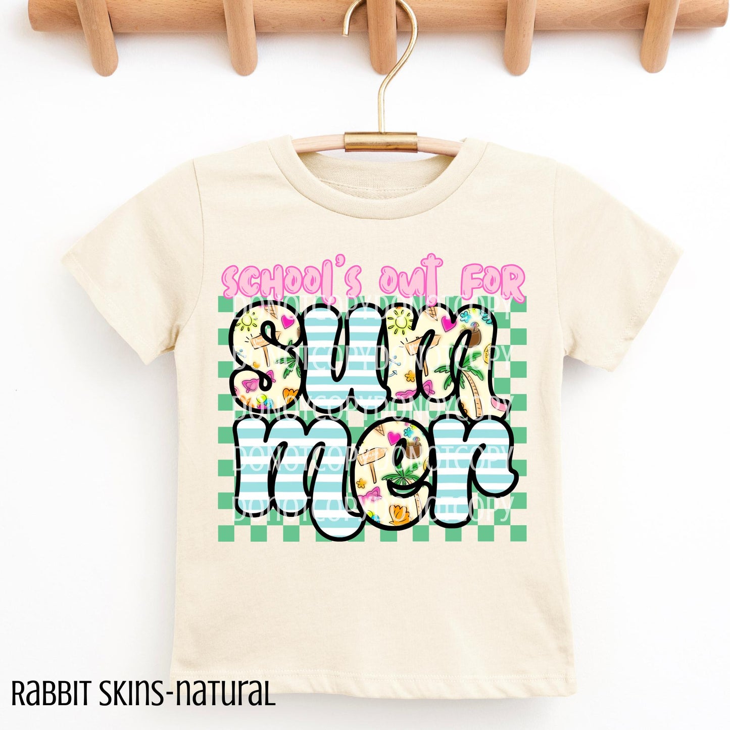 Girl School's Out For Summer- Retro Peace Out School- Kid's Tee