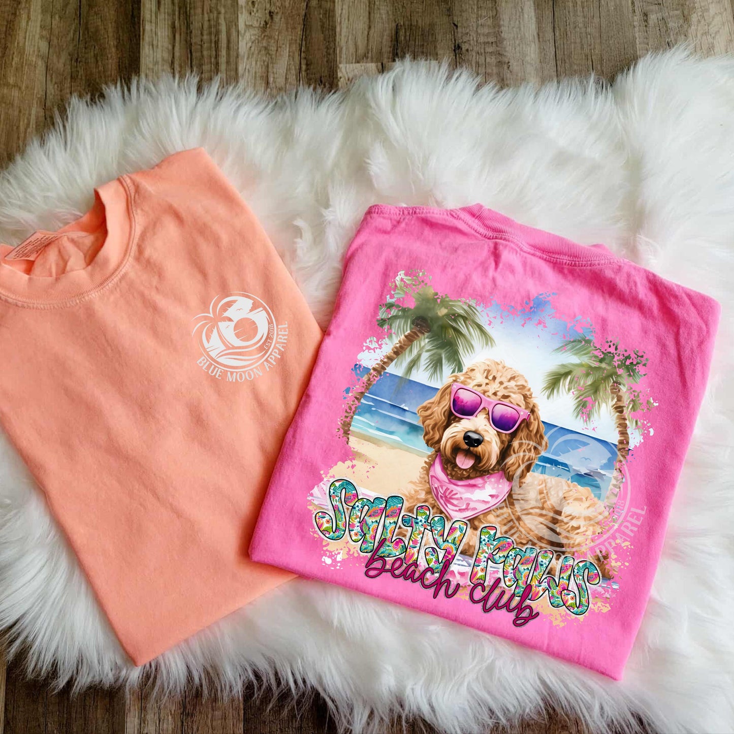 Beagle Doggie Lover Salty Paws Social Club- Women's Tee