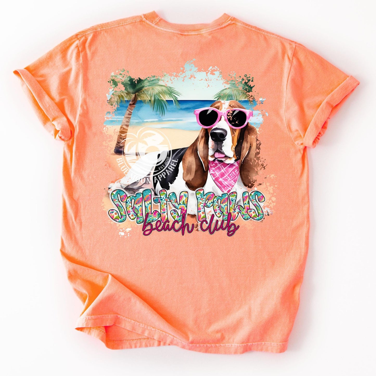 Bassett Hound- Salty Paws Social Club- Women's Tee