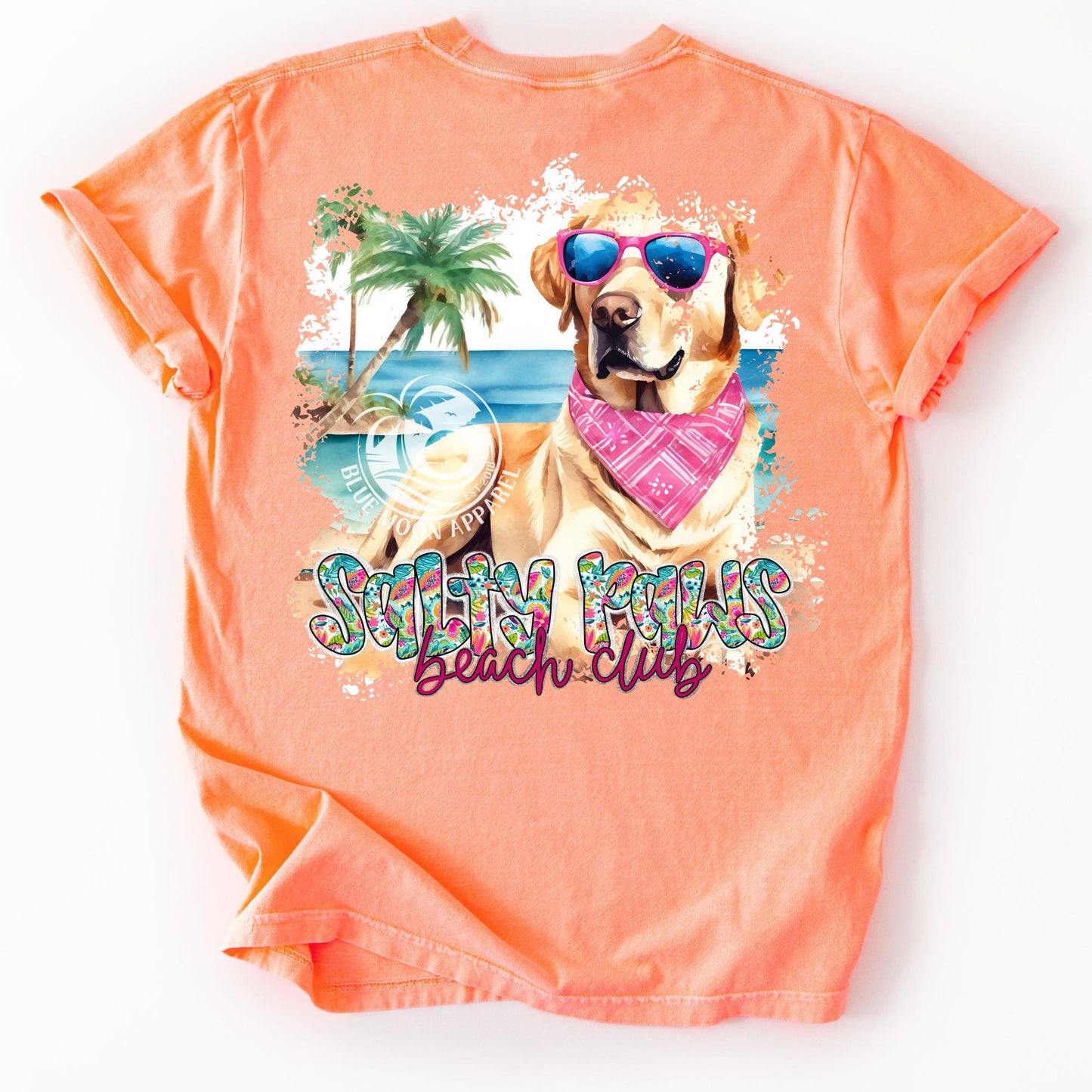 Yellow Labrador lab Lover Salty Paws Social Club- Women's Tee