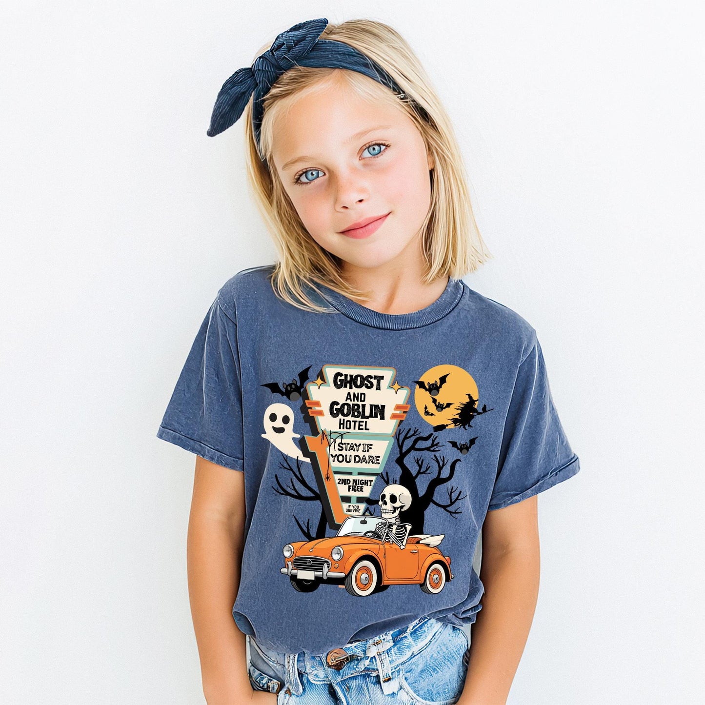 Skeleton Hotel Ghost and Goblins Youth Tee