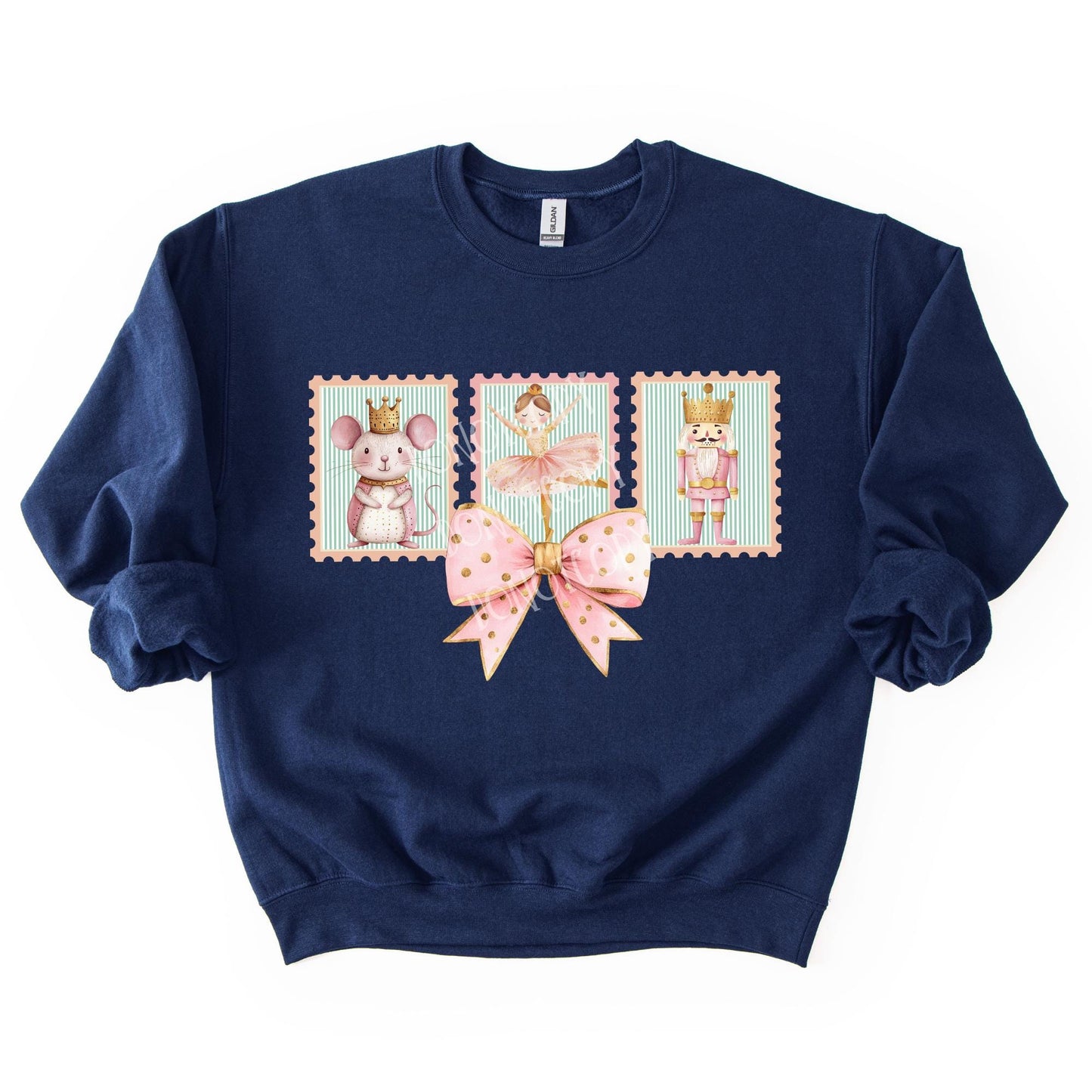 Nutcracker Pastel Christmas Stamps Sweatshirt