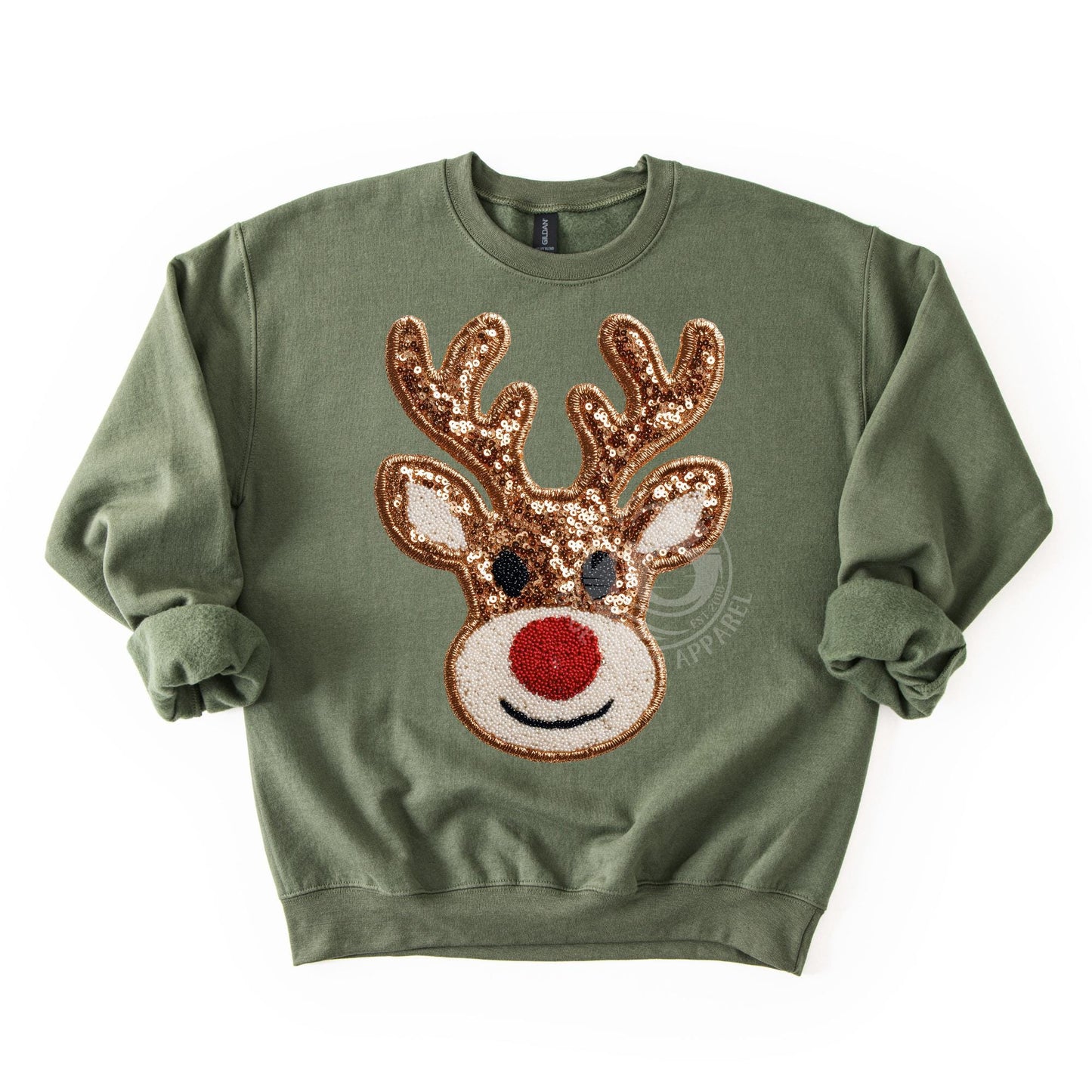 Red Nose Reindeer-Faux Sequin