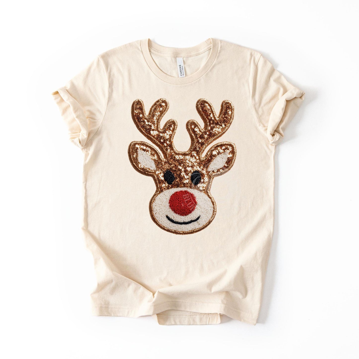 Red Nose Reindeer-Faux Sequin