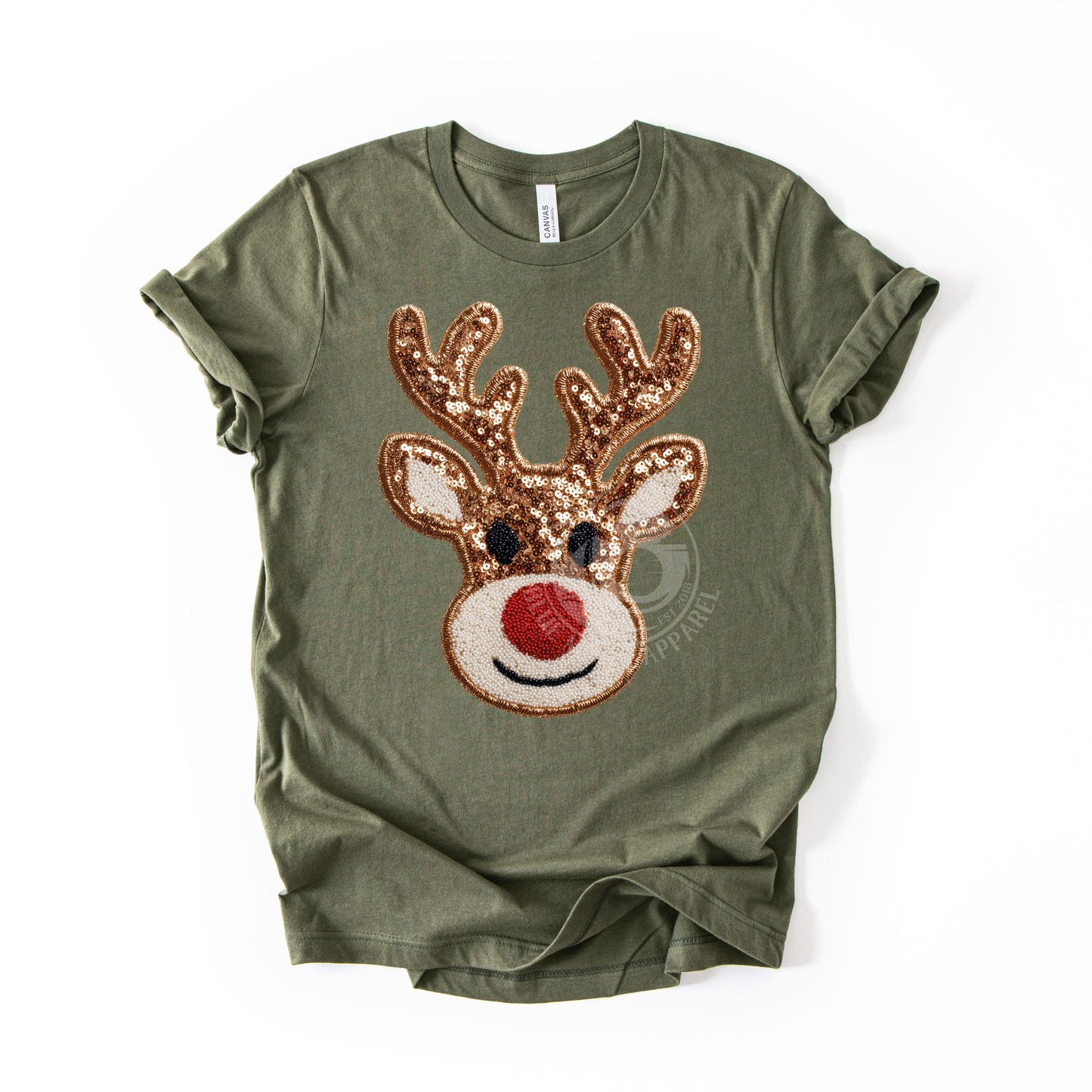 Red Nose Reindeer-Faux Sequin