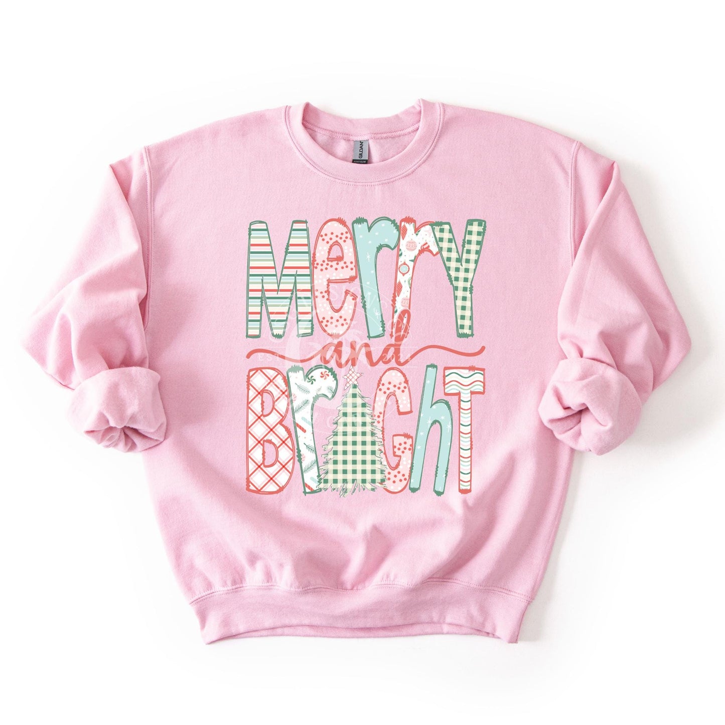 Merry and Bright- Doodle Alpha Sweatshirt