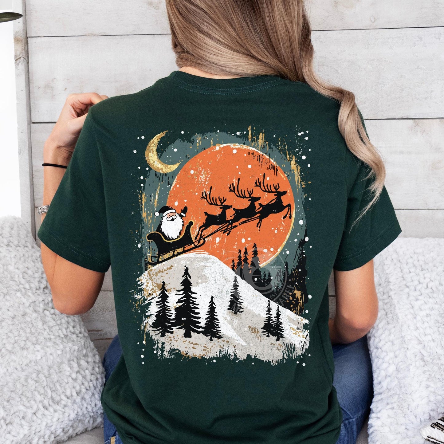 Vintage Christmas Eve Scene