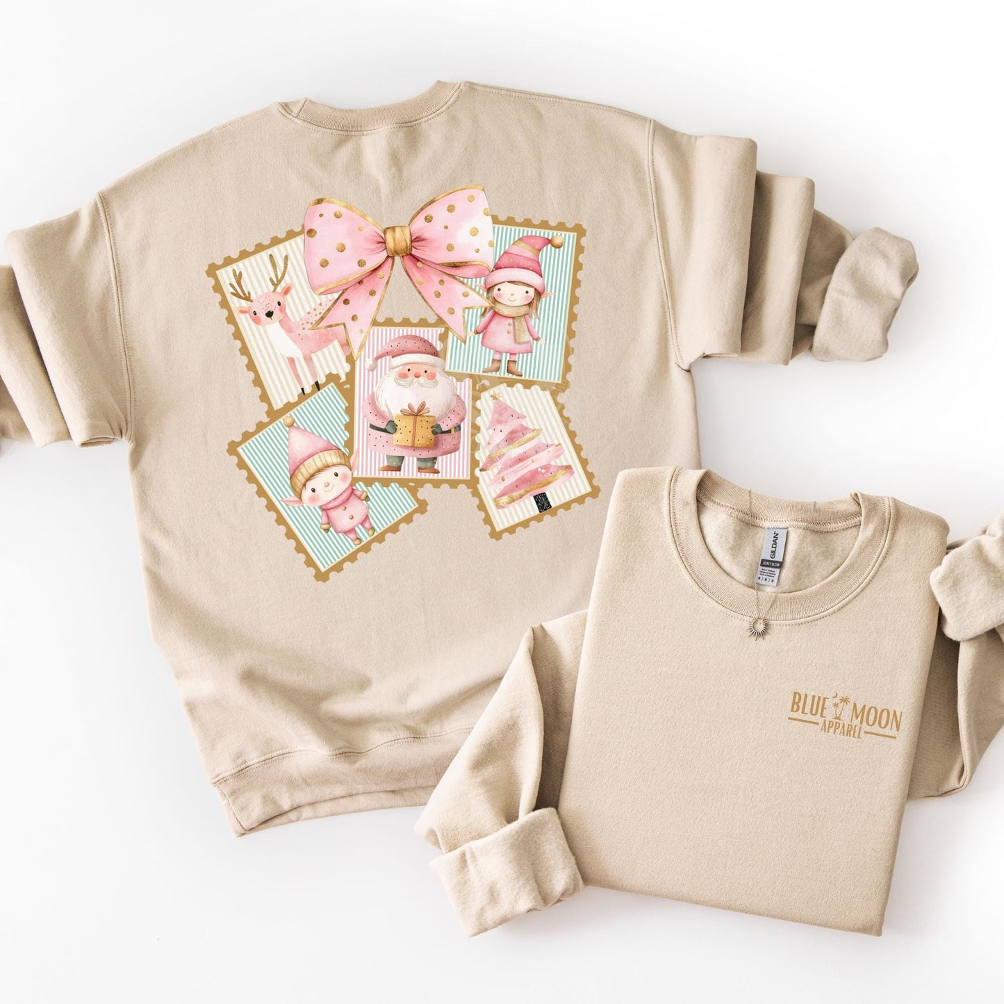 Pink Christmas Coquette Stamps Top