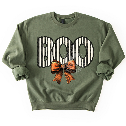 Pinstripe Boo Sweatshirt