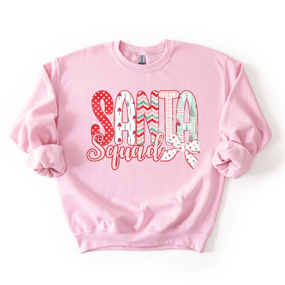 Santa Squad- Pink Christmas Doodle- Sweatshirt