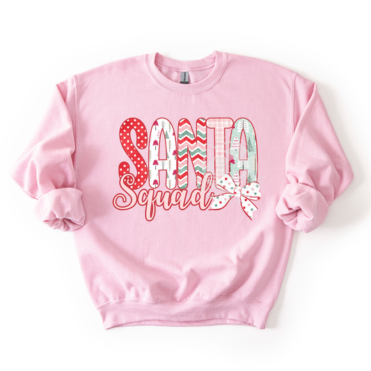 Santa Squad- Pink Christmas Doodle- Sweatshirt
