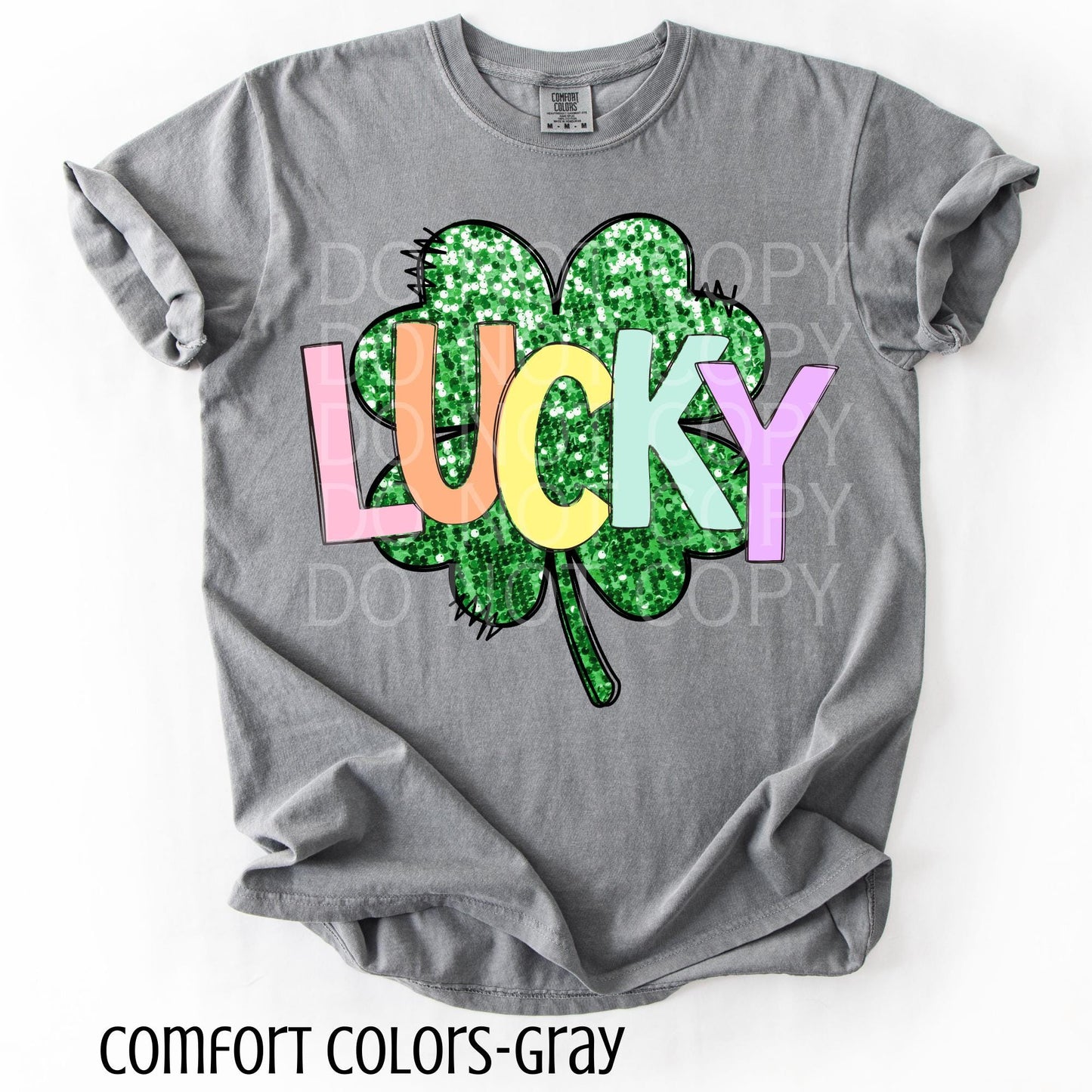 Pastel Lucky-Glitter Sequin Shamrock