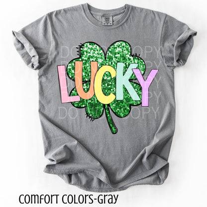 Pastel Lucky-Glitter Sequin Shamrock