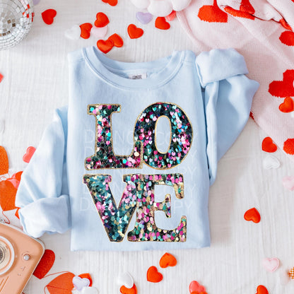 Love Sequin Preppy Valentine