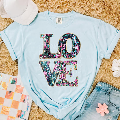 Love Sequin Preppy Valentine
