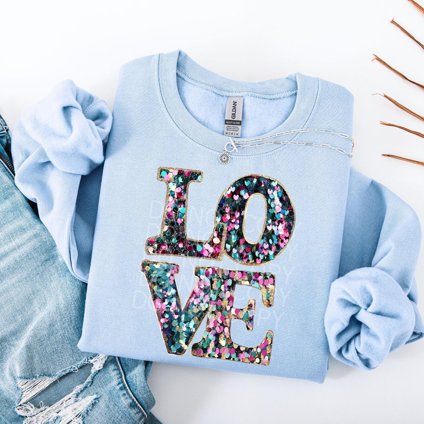 Love Sequin Preppy Valentine
