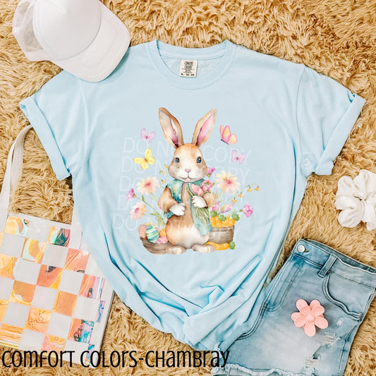 Vintage Watercolor Bunny-