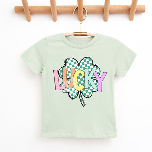 Checkerboard Shamrock Rainbow Lucky
