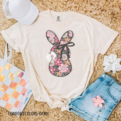Boho Country Floral Bunny