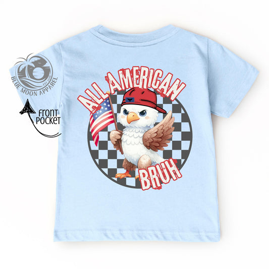 All American Bruh- Kid's Patriotic Tee