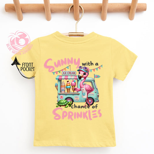 Sunny With A Chance of Sprinkles- Kid's Tee