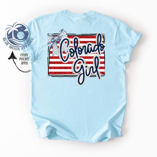 Colorado Girl- Patriotic Women's Tee