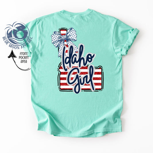 Idaho Girl Patriotic Women's Tee