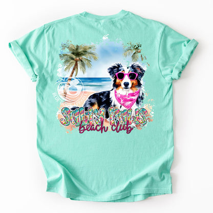 Australian Shepard- Salty Paws Social Club-Women's Tee