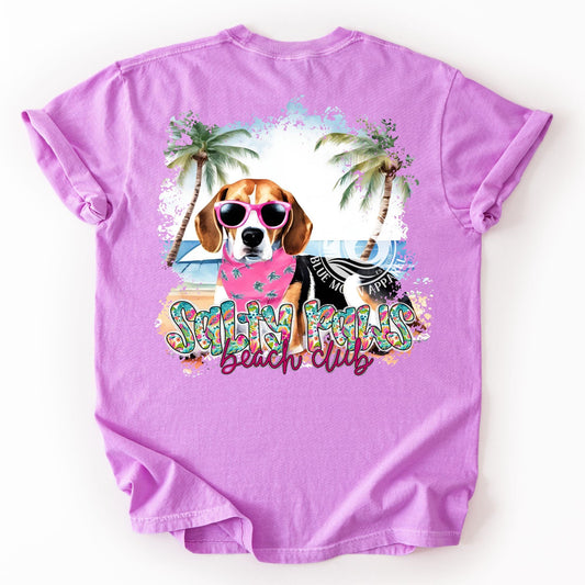 Beagle Doggie Lover Salty Paws Social Club- Women's Tee