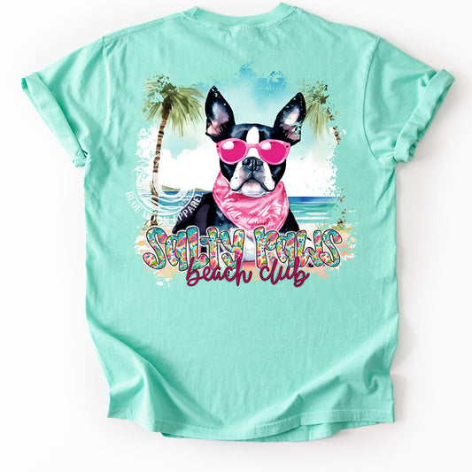 Boston Terrier Lover- Salty Paws Social Club-Women's Tee