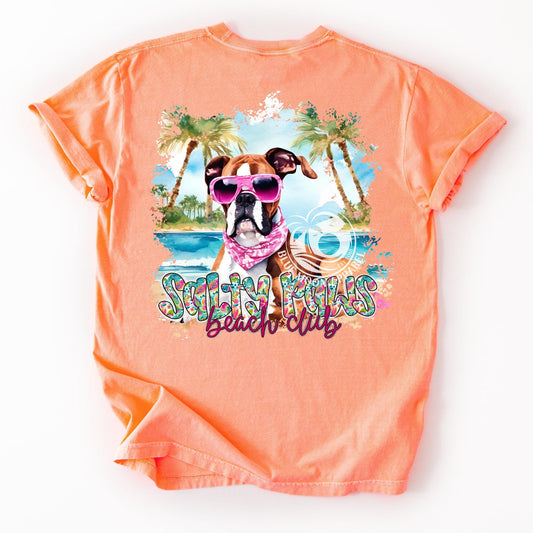 Boxer Lover Salty Paws Social Club-Women's Tee
