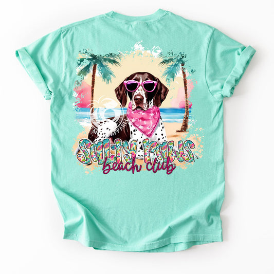 German Shorthair Pointer Dog Salty Paws Social Club- Women's Tee