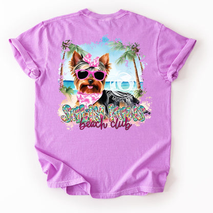 Yorkie Lover Salty Paws Social Club Dog Days Women's Tee