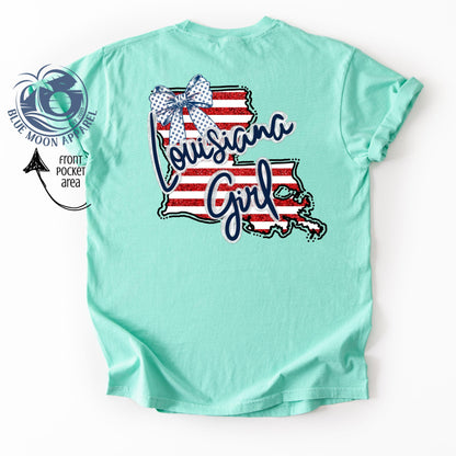 Louisiana Girl-Patriotic Women's Tee