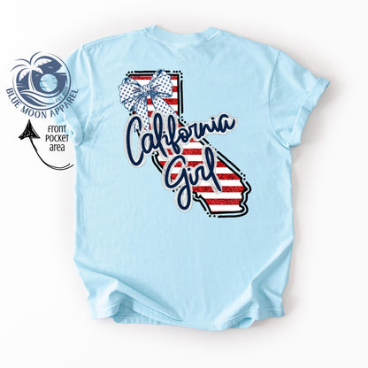 California Girl- Patriotic Women's Tee