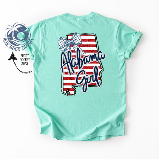 Alabama Girl Patriotic Women's Tee