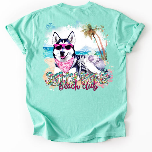 Husky Doggie Lover- Salty Paws Social Club- Women's Tee